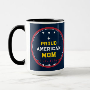 Caneca Orgulhosa Mãe Americana 4 de Julho