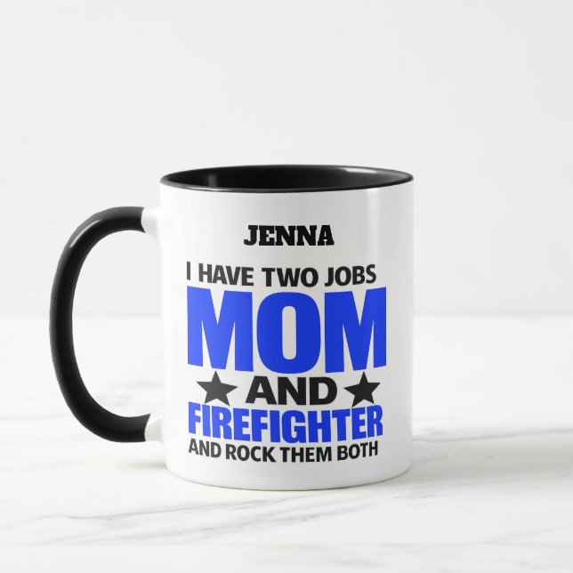 Caneca Orgulhosa Mãe Bombeira (Esquerda)