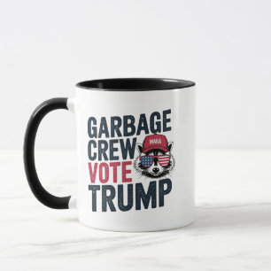 Caneca Orgulhosa Tripulação de Lixo MAGA Votação de Trump