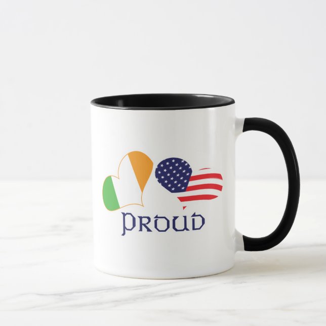 Caneca Orgulhoso americano irlandês (Direita)