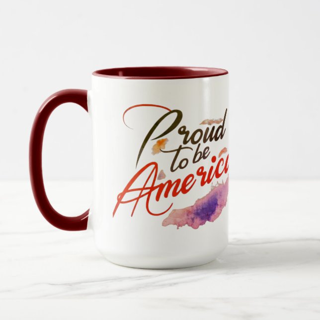 Caneca "Orgulhoso de ser americano. (Esquerda)