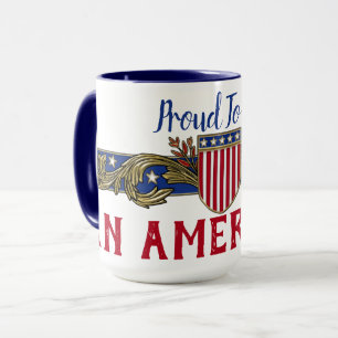 Caneca Orgulhoso De Ser Um Americano Personalizado