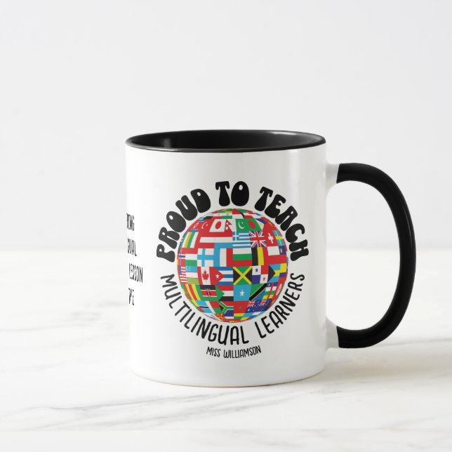 CANECA ORGULHOSO EM ENSINAR MULTILÍNGUAS AOS APRENDIZADOR (Direita)