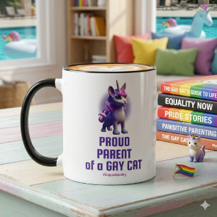 Caneca Orgulhoso Pai de um Gato Gay