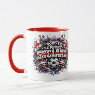 Caneca ORGULHOSO POR APOIAR O Fã DE FUTEBOL Inglaterra 20