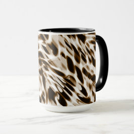 Caneca Orifícios castanhos em movimento, escuros e esbran