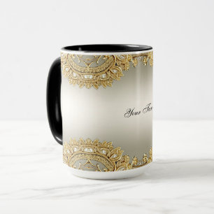 Caneca Ornamentado Dourado