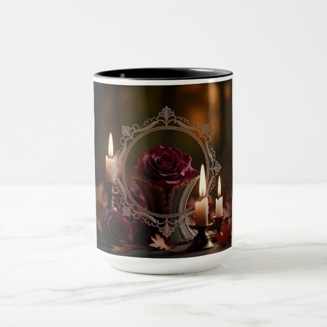 Caneca Ornamentado Vitoriano Espelho Roxo Rosa (Centro)