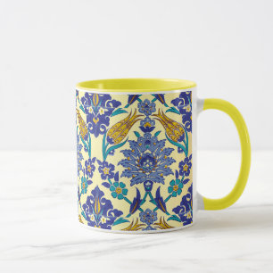 Caneca Ornamento cerâmico do vintage do estilo de Azulej