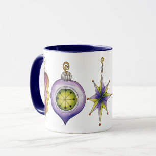 Caneca Ornamentos de Vidro, Elegante e Rico