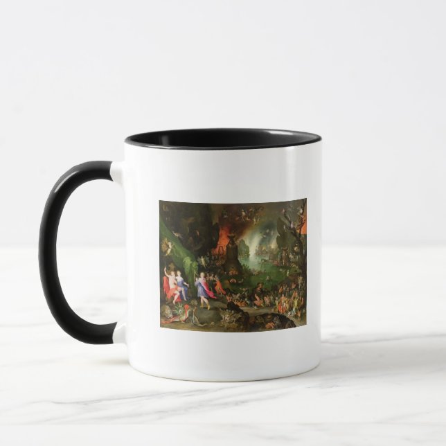 Caneca Orpheus com uma harpa que joga a Pluto (Esquerda)