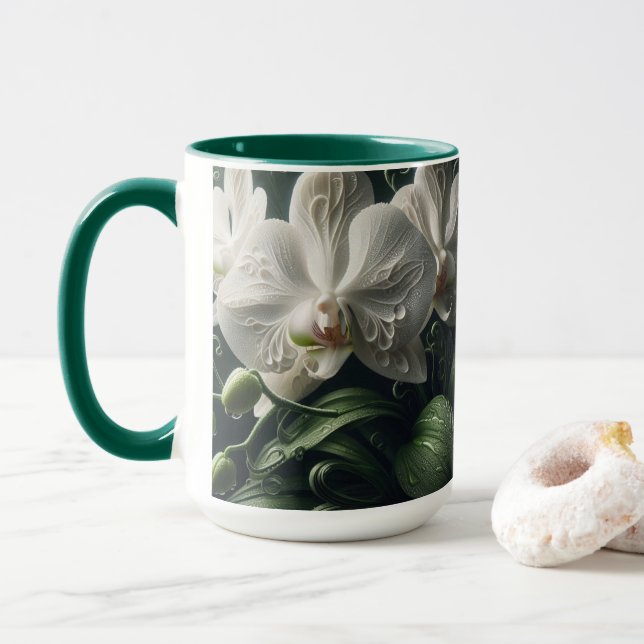 Caneca Orquídea Branca (Com Donut)