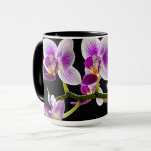 Caneca Orquídea branca e roxa