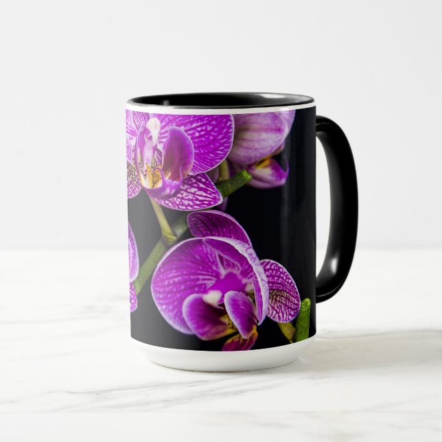 Caneca Orquídea roxa (Frente Esquerda)