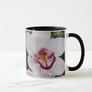Caneca Orquídeas Brancas Lindas Flores Tropicais