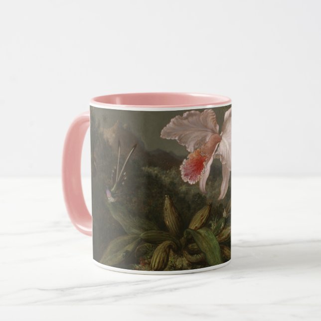 Caneca Orquídeas e colibris da selva (Frente Esquerda)