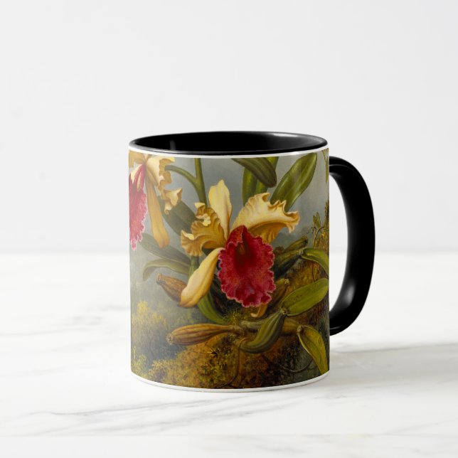 Caneca Orquídeas e Hummingbird (Frente Esquerda)