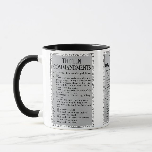 Caneca Os 10 Mandamentos De Mug De Dois Tons (Esquerda)