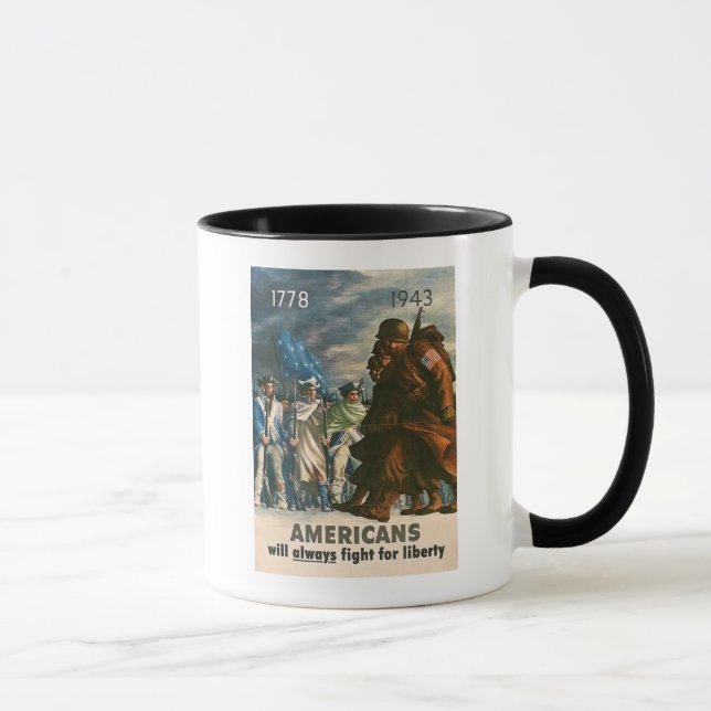 Caneca Os americanos lutarão sempre pela liberdade (Direita)