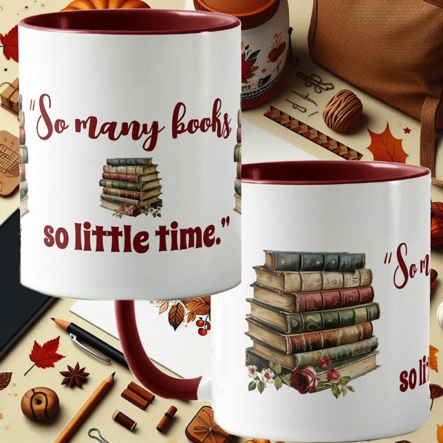 Caneca Os Apóstolos Citam Tantos Livros Tão Pouco Tempo D (Book Lovers Quote So Many Books So Little Time Fun Mug)