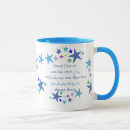 Caneca Os bons amigos são como a citação das estrelas