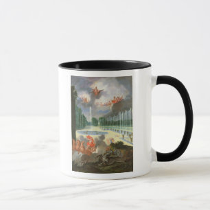 Caneca Os bosques de Versalhes. Ideia da piscina do
