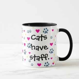 Caneca Os cães têm Proprietário-Gatos ter funcionarios
