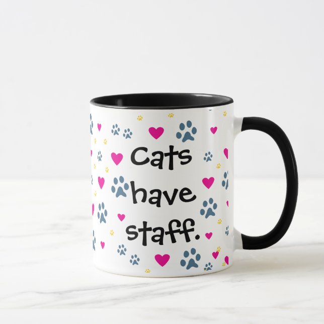 Caneca Os cães têm Proprietário-Gatos ter funcionarios (Direita)