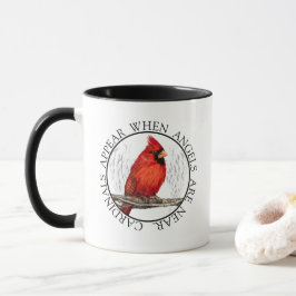 Caneca Os cardeais aparecem quando os anjos são costume