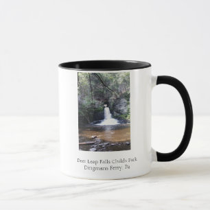 Caneca Os cervos pulam quedas, parque de Childs, Pa, pulo