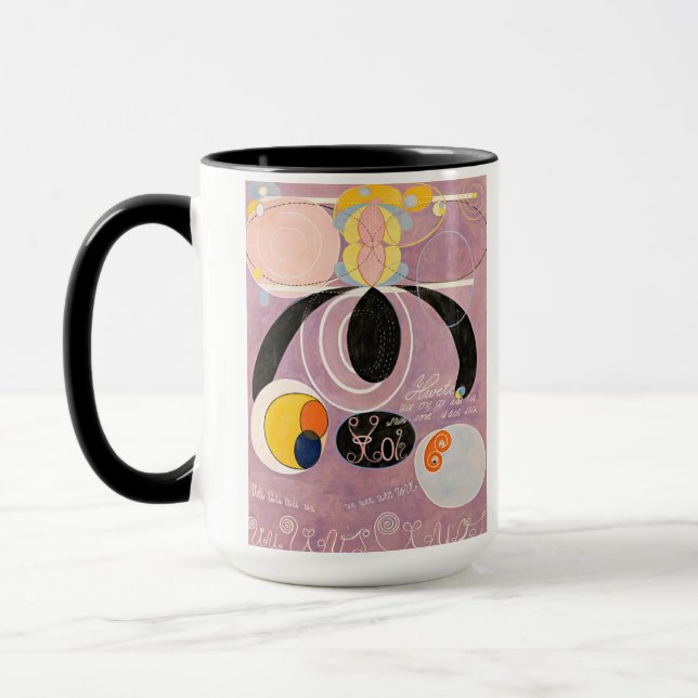 Caneca Os Dez Maiores, Grupo IV, nº 6, por Hilma af Klint (Esquerda)