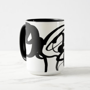 Caneca Os drivers: Abstrato preto e branco