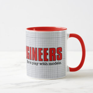 Caneca Os engenheiros de design gostam de jogar com os