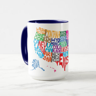 Caneca Os Estados Unidos nos nomes