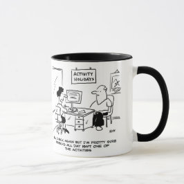 Caneca Os feriados de atividade não incluem o bebendo o d