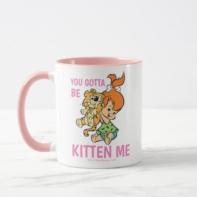 Caneca Os Flintstones | Pebbles e seu tigre (Esquerda)