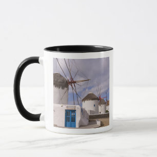 Caneca Os moinhos de vento de Mykonos nas Ilhas Gregas