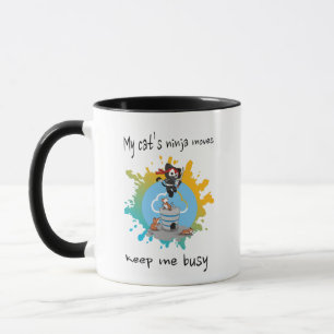 Caneca Os movimentos ninja do meu gato me mantêm ocupado 