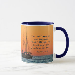 Caneca Os números 6 24-26 o senhor abençoam-no e