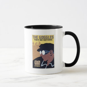 Caneca os óculos de proteção não fazem nada
