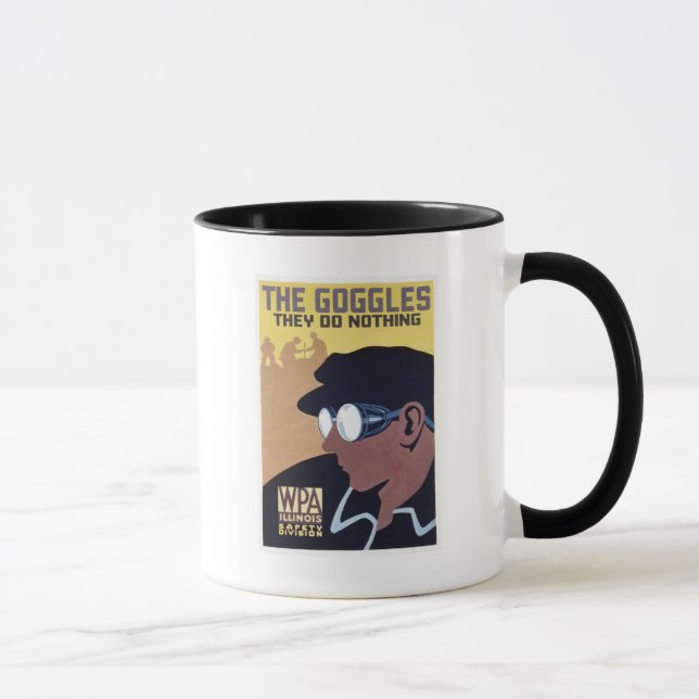 Caneca os óculos de proteção não fazem nada (Direita)