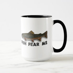 Caneca Os peixes temem-me esportes engraçados da pesca