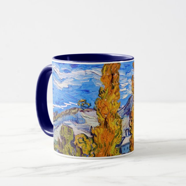 Caneca Os Poplars em Santo-Rémy, Van Gogh (Frente Esquerda)