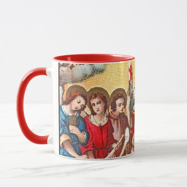 Caneca Os Sete Arcanjos (CP 001; Cromolitógrafo) (Esquerda)