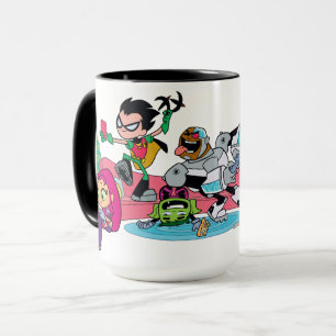 Caneca Os titã adolescentes vão! aproximações Tentacl