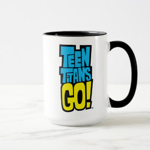 Caneca Os titã adolescentes vão! logotipo de  