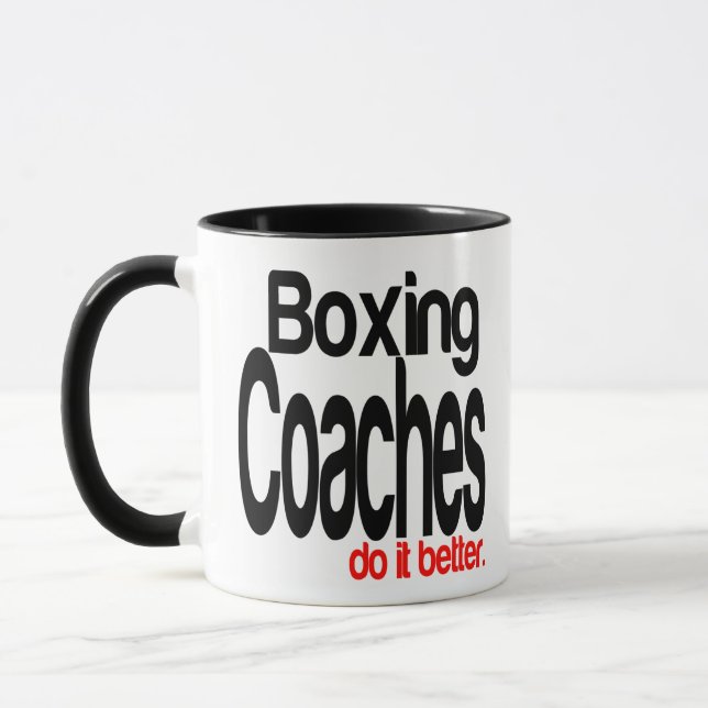 Caneca Os treinadores de boxe fazem melhor (Esquerda)