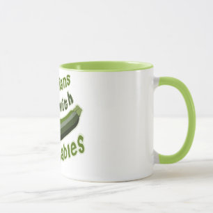 Caneca Os vegetarianos fazem-no com vegetais