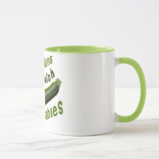 Caneca Os vegetarianos fazem-no com vegetais