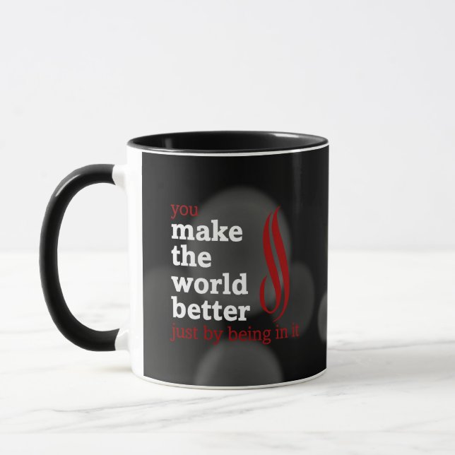 Caneca Os voluntários fazem o mundo melhor estando nele (Esquerda)
